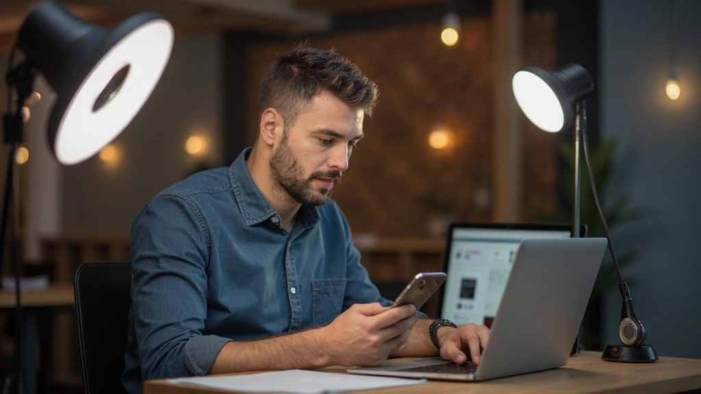 Мобильный телефон с приложениями Instagram и TikTok, отображающими контент для социальных сетей