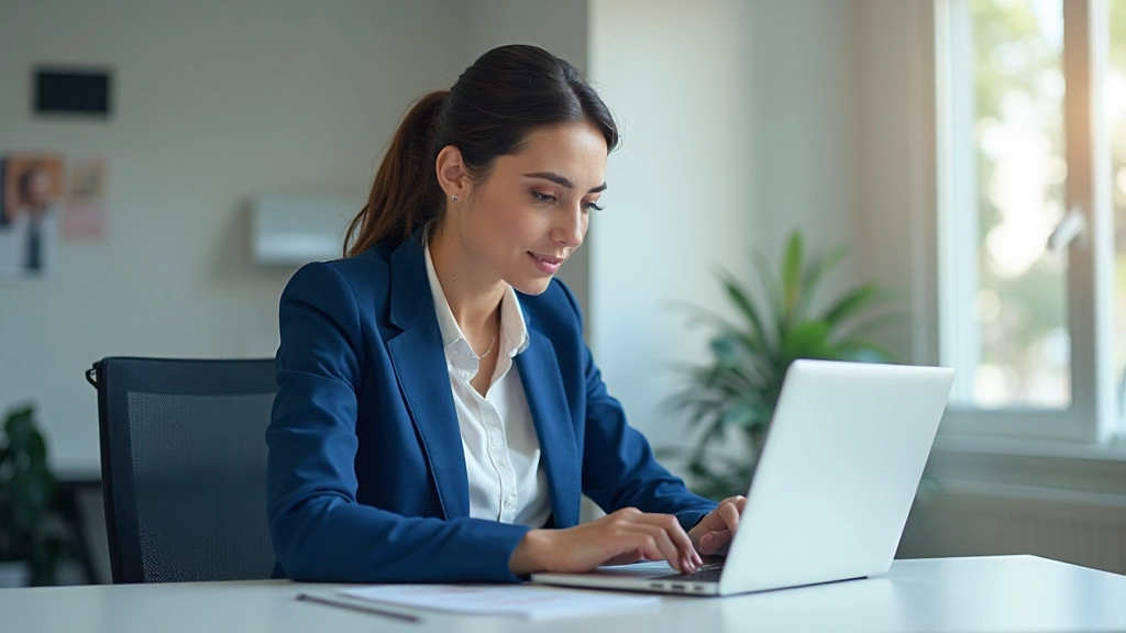 Профессиональный маркетолог анализирует данные Google Ads на экране ноутбука в современном офисе